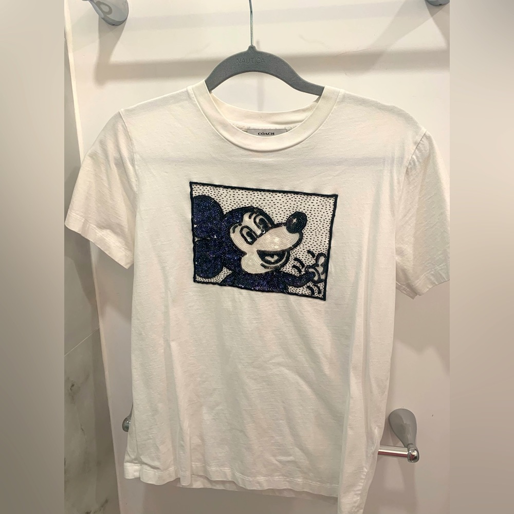 🔥 PreLoved Coach x Keith Haring Mickey Mouse T-shirt Size Small 🔥